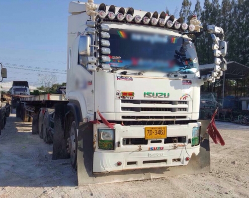 ขายหัวลากพร้อมหาง Isuzu เครื่อง 360 แรง ปี 55 พร้อมหางสามมิตร 3 เพลา ยาว 12.50 เมตร ปี 55 รถสวยเดิมๆพร้อมใช้งานค่ะ