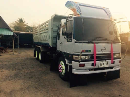 ขายรถบรรทุกสิบล้อดัมพ์ HINO 1J เครื่องเดิม 210 แรง ปี 45 กระบะดัมพ์สามมิตร ยางดี รถสวยพร้อมใช้งาน