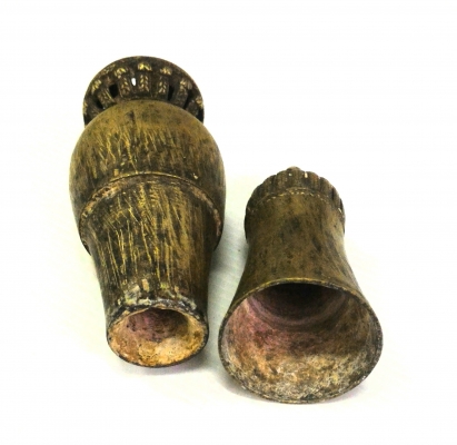 เต้าปูนลายไทย ทองเหลืองโบราณ งามแบบไทย