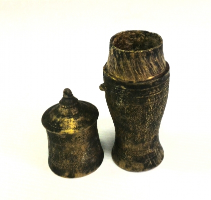 เต้าปูนลายไทย ทองเหลืองโบราณ งามแบบไทย