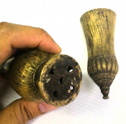 เต้าปูนก้นกริ่ง ทองเหลืองเก่า โบราณ แปลก หายากแล้วจ้า