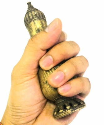 เต้าปูนก้นกริ่ง ทองเหลืองเก่า โบราณ แปลก หายากแล้วจ้า