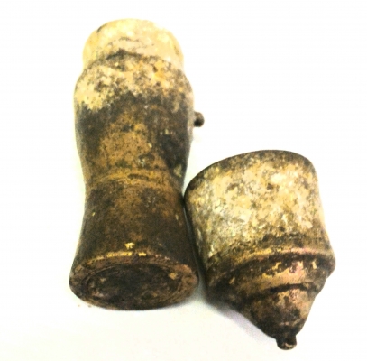 เต้าปูนลายเรียบเดินเส้นขวาง ทองเหลืองโบราณ งามแบบพื้นบ้านอีสานแท้ๆ