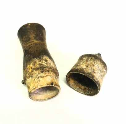 เต้าปูนลายเรียบเดินเส้นขวาง ทองเหลืองโบราณ งามแบบพื้นบ้านอีสานแท้ๆ