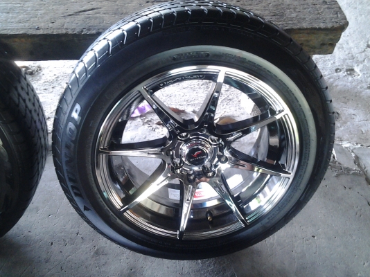 แม็กyachiyoda ขอบ15 4รู100 4รู114 พร้อมยางดอกตรูมๆ