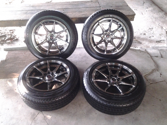 แม็กyachiyoda ขอบ15 4รู100 4รู114 พร้อมยางดอกตรูมๆ