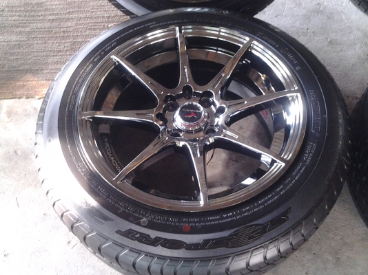 แม็กyachiyoda ขอบ15 4รู100 4รู114 พร้อมยางดอกตรูมๆ