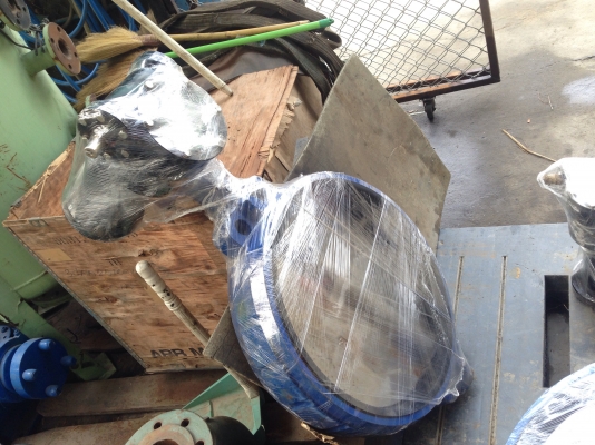 ขายวาล์วน้ำสแตนเลสขนาดใหญ่แบบผีเสื้อ Mueller ของใหม่เก่าเก็บ ขนาด 60 cm. กับ 50 cm. ครับ