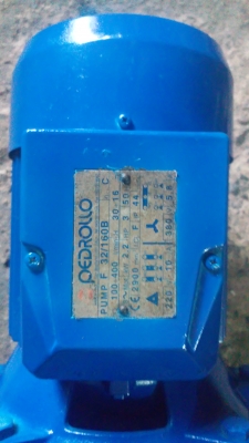 ขาย !! ปั้มน้ำหอยโข่ง PEDROLLOขนาด3แรง380v. พร้อมใช้