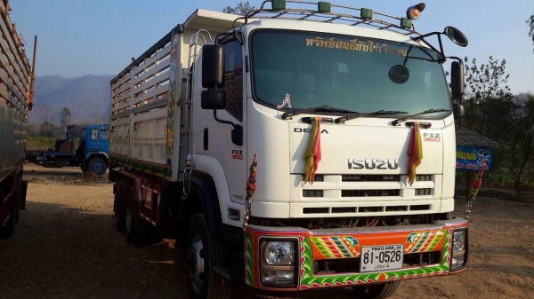ขายรถบรรทุก ISUZU เครื่อง 360 แรง ปี 52 รถวิ่งน้อยไมล์ 97,xxx กระบะดัมพ์อู่ยูมอเตอร์ มีระบบลากพ่วง ทะเบียนพร้อม