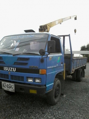 รถ 6 ล้อ ISUZU NPR ติดเครน 2.9 ตัน เครื่อง 115 แรง