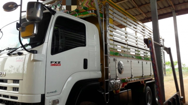 ขาย ISUZU 360 พ่วงแม่ลูก กระบะเนียมคอกเกษตรดั๊ม รถปี 56 ปลายปี รถวิ่ง 28,000 โล