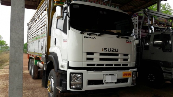 ขาย ISUZU 360 พ่วงแม่ลูก กระบะเนียมคอกเกษตรดั๊ม รถปี 56 ปลายปี รถวิ่ง 28,000 โล