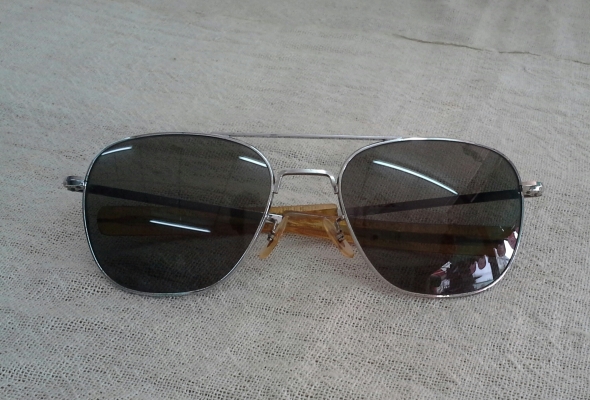 แว่นตาเสืออากาศ ตัวบิดา! RANDOLPH made in USA  ราชสีห์เงิน!  บิ๊กไซซ์!