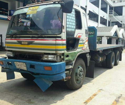 สิบล้อ ฮีโน่ FM3H195ปี38 พื้นเรียบ ช่วงยาว6.30ม สภาพพร้อมใช้งาน ทะเบียนพร้อมโอน