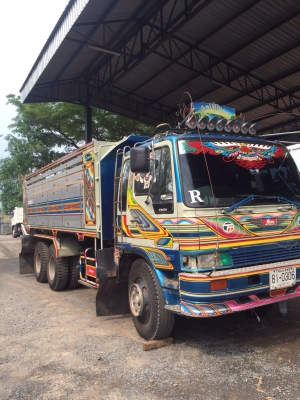ขายรถบรรทุกสิบล้อดัมพ์ Hino 3H เครื่องเดิม 195 แรง 2 เพลา กระบะดัมพ์มิเนียม ทะเบียนพร้อม