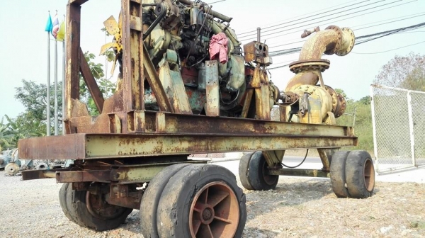 Sell>> เครื่องสูบน้ำพร้อมปั้ม AJAX AUSTRALIA หน้า 12"- 12"นิ้ว ชนเครื่องยนต์ดีเซล Hino 6 สูบ 280 แรงม้า รหัส ED100 รุ่นประหยัด เครื่องดีเสียงแน่นสตาร์ทติดง่าย มาพร้อมรถลากจูงยางตัน!!