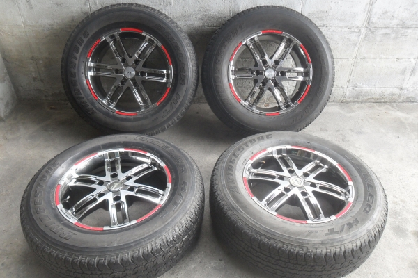 ล้อแม็ก17นิ้ว6รู พร้อมยาง สวยๆ 4 ล้อ ราคา 8900 บาท