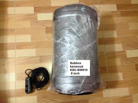 SUBBOX 8นิ้ว kenwood KSC-SW910 ทรงบาซูก้า มาพร้อมรีโมทแบบสายยาวครบๆ เบส