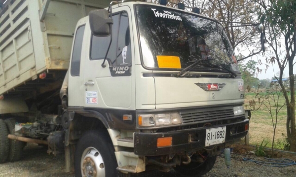 ขายรถพ่วงดัมพ์ Hino 3M เครื่องเดิม 240 แรง ปี 43 ลูก 3 เพลา พร้อมใช้งาน