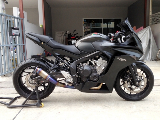 ((ดาวน์47000)) ขาย CBR650f ปี2014 สีดำ ท่อไทเทเนี่ยม ราคา 247000 บาท(รับเทริ์น)