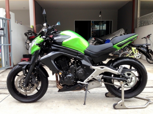 ((ดาวน์45000)) ขาย Kawasaki ER6N ปี2013 สีเขียวสภาพสวย ราคา175000 บาท