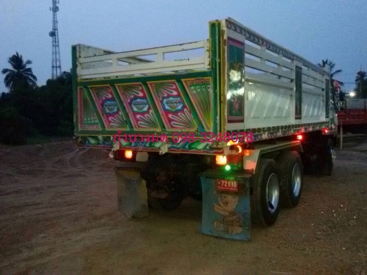 ขายรถบรรทุกสิบล้อดัมพ์ MITSUBISHI M6 แท้ เครื่องเดิม 260 แรง ปี 52 ดัมพ์สามมิตร ยางเต็ม มีระบบลากพ่วง รถพร้อมใช้งาน