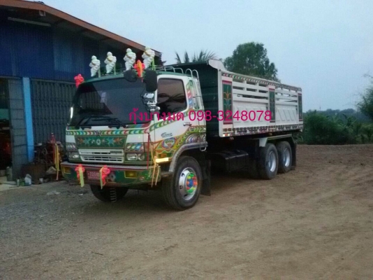 ขายรถบรรทุกสิบล้อดัมพ์ MITSUBISHI M6 แท้ เครื่องเดิม 260 แรง ปี 52 ดัมพ์สามมิตร ยางเต็ม มีระบบลากพ่วง รถพร้อมใช้งาน