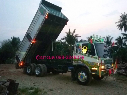 ขายรถบรรทุกสิบล้อดัมพ์ MITSUBISHI M6 แท้ เครื่องเดิม 260 แรง ปี 52 ดัมพ์สามมิตร ยางเต็ม มีระบบลากพ่วง รถพร้อมใช้งาน