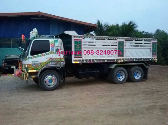 ขายรถบรรทุกสิบล้อดัมพ์ MITSUBISHI M6 แท้ เครื่องเดิม 260 แรง ปี 52 ดัมพ์สามมิตร ยางเต็ม มีระบบลากพ่วง รถพร้อมใช้งาน