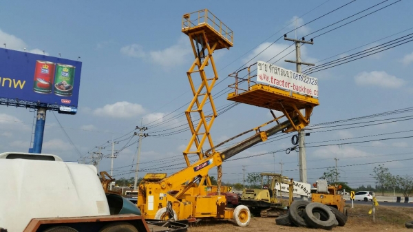 โชว์ให้เห็นครับ รถกระเช้า แมนลิฟท์ ขากรรไกร AICHI ตีนตะขาบ แทร็กเหล็กหุ้มยาง สูง 15 เมตร