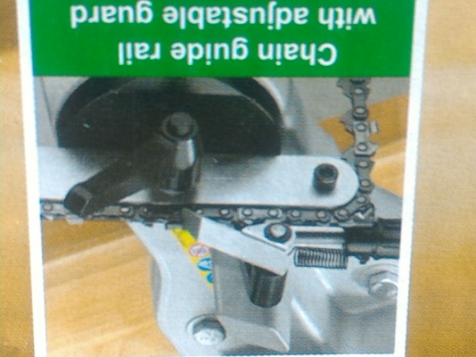 เครื่องเจียร์ลบคมเลื่อยโซ่ แบบมีรางช่วยจับยึด ปรับองศาการเจียร์แต่งได้ตามต้องการ