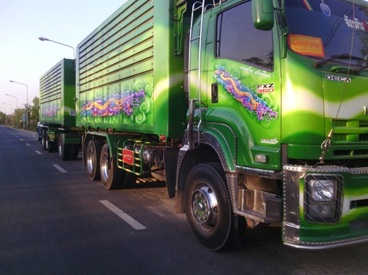 ขายรถบรรทุก 22 ล้อ พ่วงแม่ลูก-ดั๊มพ์ ยี่ห้อ ISUZU DEGA FXZ 360 แรงม้า ปี 2556  ( การันตีรถสวยจริงๆ  เจ้าของขายเอง )