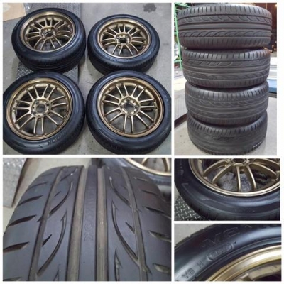 ขายล้อมือสอง15 RE30 7" 4รู100 ยางปี15 ราคา 11,900 บาท