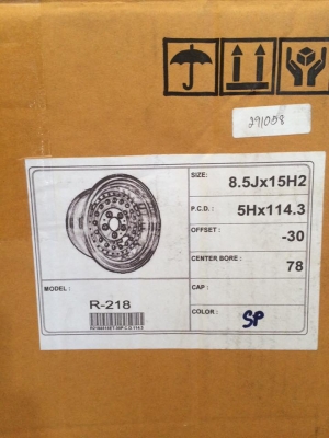 ขายล้อหยดน้ำ 15x8.5 ET-30 5รู114 ออฟลึก 4 นิ้ว ใหม่แกะกล่อง ขายล้อหยดน้ำ 15x8.5 ET-30 5รู114 ออฟลึก 4 นิ้ว ใหม่แกะกล่อง