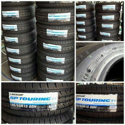 ขายยางใหม่ปลายปี15 Dunlop T1 195-55,60-15 ชุดละ6,500 บาท ถูกพร้อม ใส่ ถ่วง เติมลมไนโตรเจนฟรี