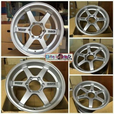 ขายล้อใหม่17 TE37 ก้านตรง สเปคหน้ากว้าง8" หลังกว้าง9" ออฟ25 6รู139 ราคาล้อเปล่า ชุดละ 13,500฿