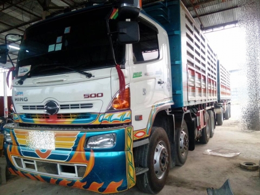 ขายรถสิบล้อ HINO FM2P 380แรง ปี56กะบะเหล็ก ดั้มพืชไร่