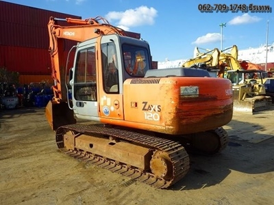 Hitachi ZX120#60655 ปี2000 เก่าญี่ปุ่นไม่เคยใช้ในไทย 100\% ใช้งานไม่มาก 6 พันกว่าชั่วโมง  มีไลน์หัวกระแทก สภาพสวยๆ พร้อมใช้งานครับ 062-709-1748 ธีรเทพ NDT Thailand
