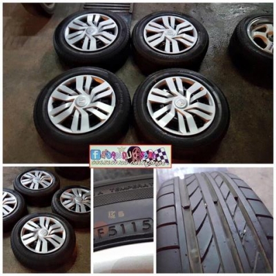 ขายยางป้ายแดงปลายปี15 Yokohama 175-65-15 กระทะ ฝาครอบราคา 5,700 บาท