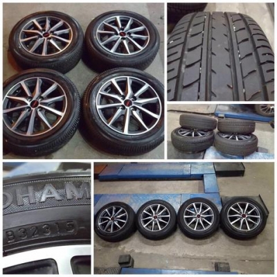 ขายล้อ15 New Vios TRD 4รู100 พร้อมยางปี15 ราคา 11,500 บาท