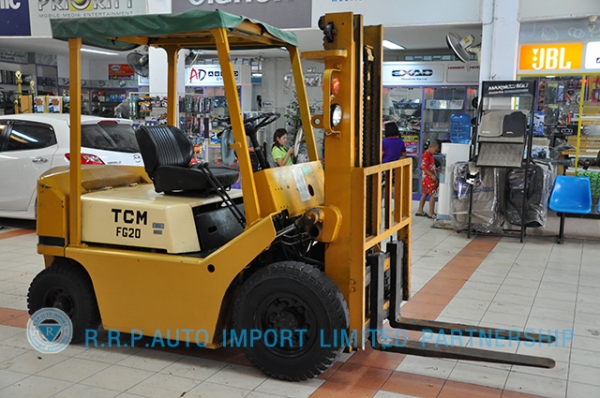 ขายรถโฟล์คลิฟท์มือสอง TCM รุ่น FG20N8-29110179 ราคา 145,000 บาท นำเข้าจากประเทศญี่ปุ่น 100\% ไม่เคยใช้งานในประเทศไทย