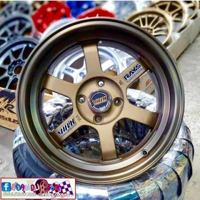 ขายแม็กซ์ใหม่15" TE37v กว้าง 8 ออฟ25 4 รู100 ชุดละ10,900฿