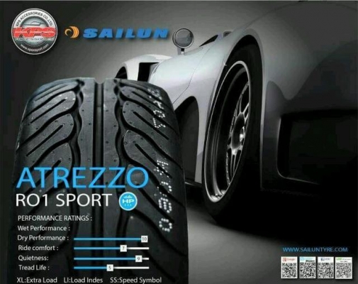 ขายยางใหม่ Atrezzo R01 195-50-15 ปี16 Treadwear 180 Traction AA Temperature A ลายซิ่ง 4เส้น ราคา 9,000 บาท