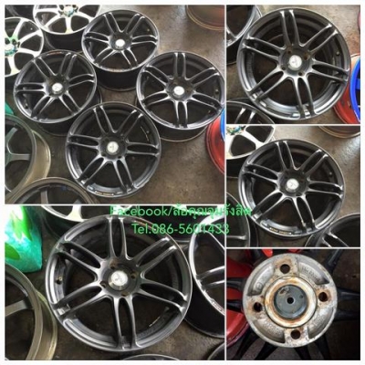 ขายล้อมือสองขอบ 15 MR 2 กว้าง 7 4 รู 100 สีดำ ล้อเปล่าราคา 5,900 บาท