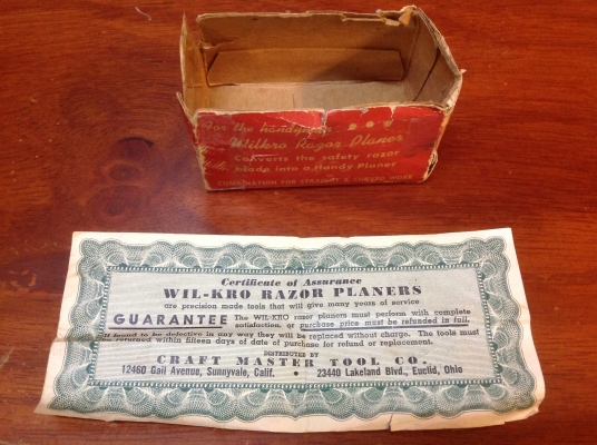 ขายกบ Vintage Wilkro Combination Wood Razor มีกล่อง ใบครบ เป็นของสะสมหายาก