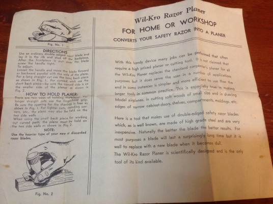 ขายกบ Vintage Wilkro Combination Wood Razor มีกล่อง ใบครบ เป็นของสะสมหายาก