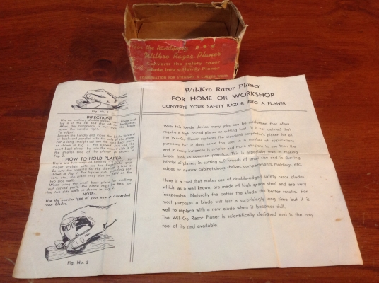 ขายกบ Vintage Wilkro Combination Wood Razor มีกล่อง ใบครบ เป็นของสะสมหายาก