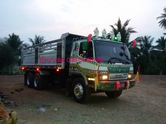 ขายรถบรรทุกสิบล้อดัมพ์ MITSUBISHI M6 แท้ เครื่องเดิม 260 แรง ปี 52 ดัมพ์สามมิตร ยางเต็ม มีระบบลากพ่วง รถพร้อมใช้งาน