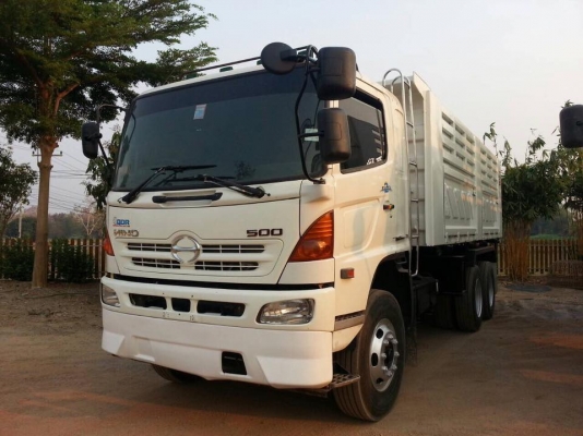 ขายรถสิบล้อ HINO FM2P 320แรงดั้มสามมิตรหินทราย มีระบบลากพ่วง